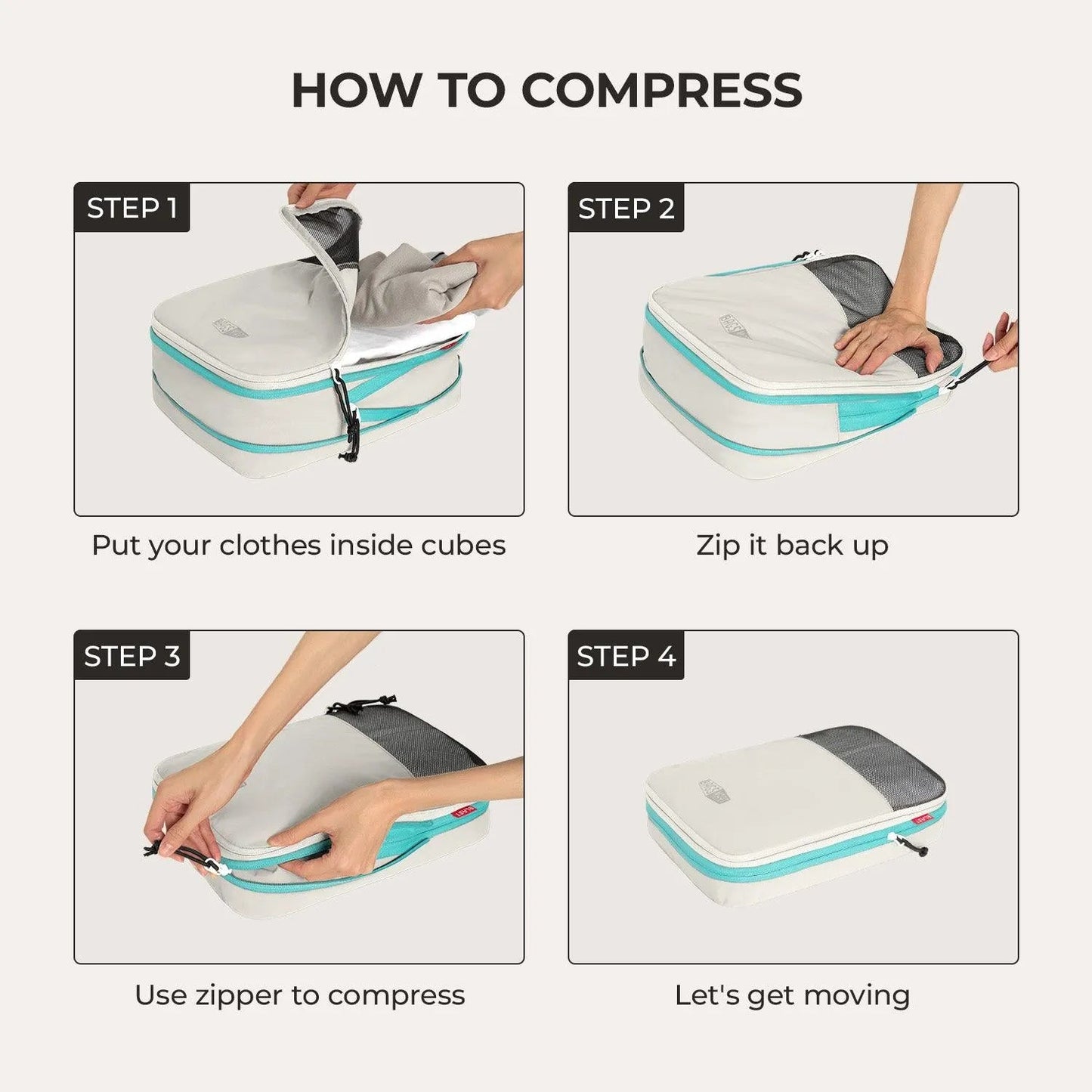 Blast 6 In 1 Compression Packing Cubes Travel Set