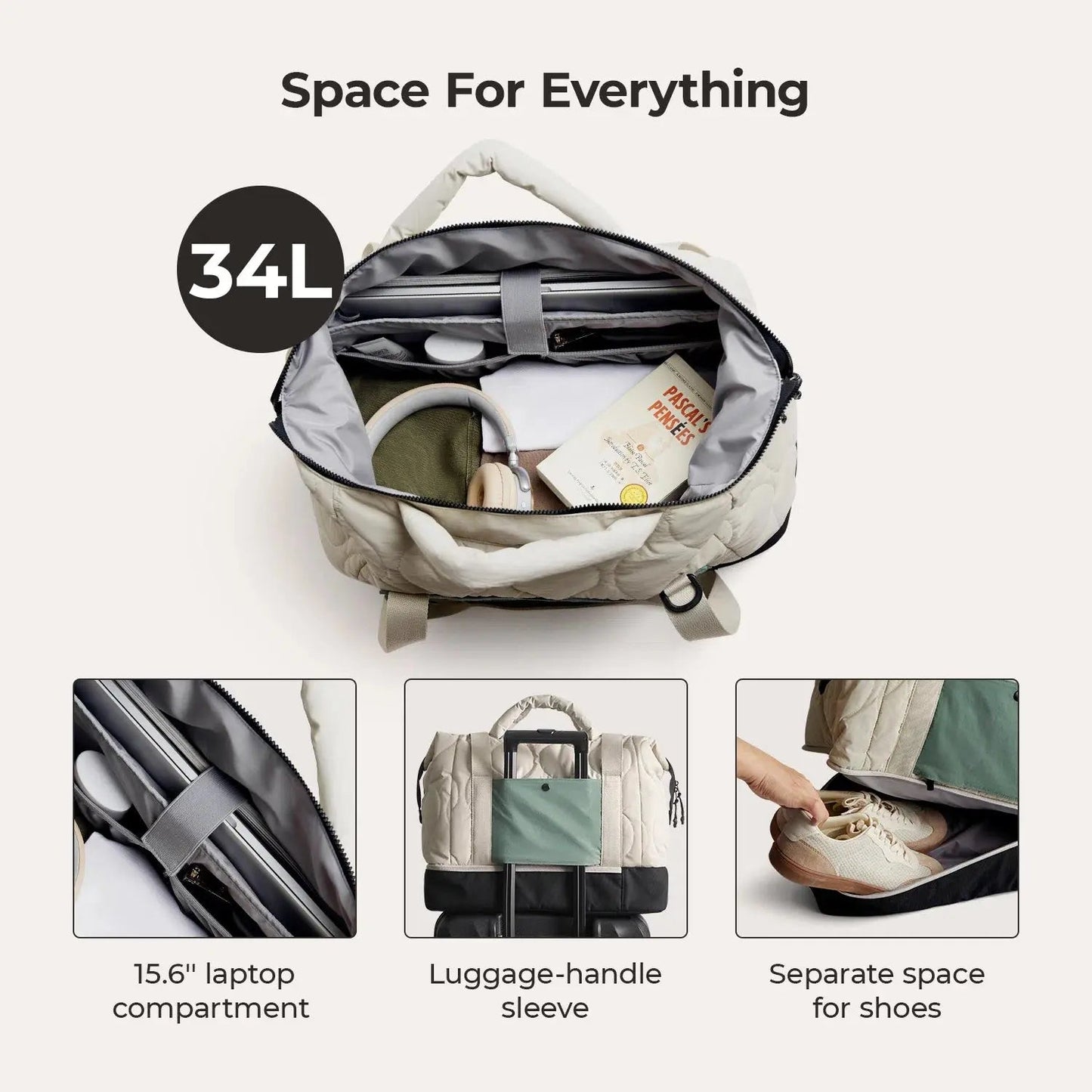 Paz 34L Laptop Duffle with Shoe Compartment