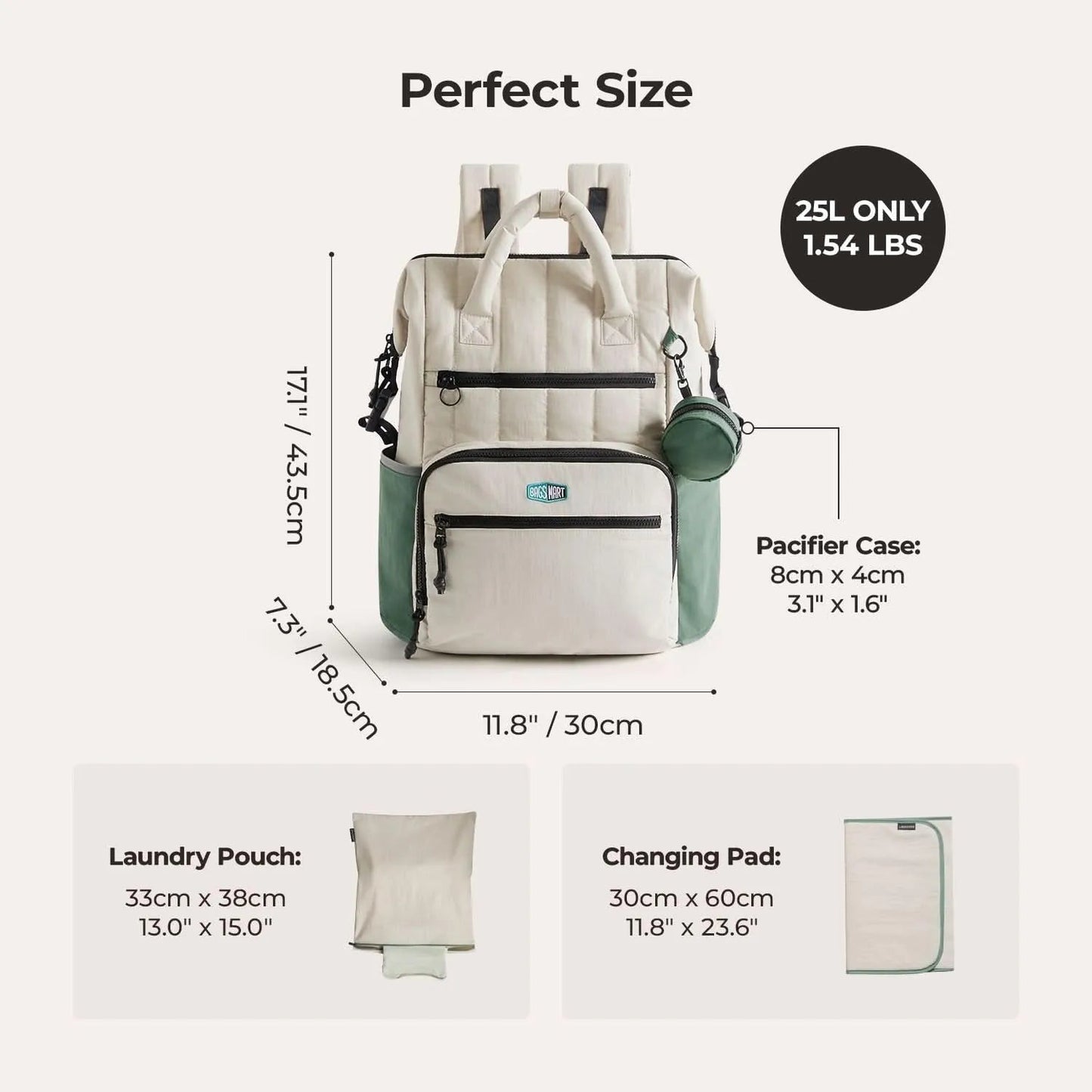 Paz 25L Diaper Backpack